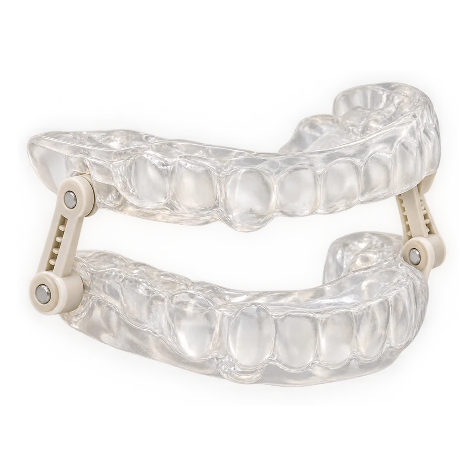 Custom mandibular advancement device for obstructive sleep apnea